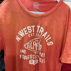 Ralph Lauren orange t shirt.